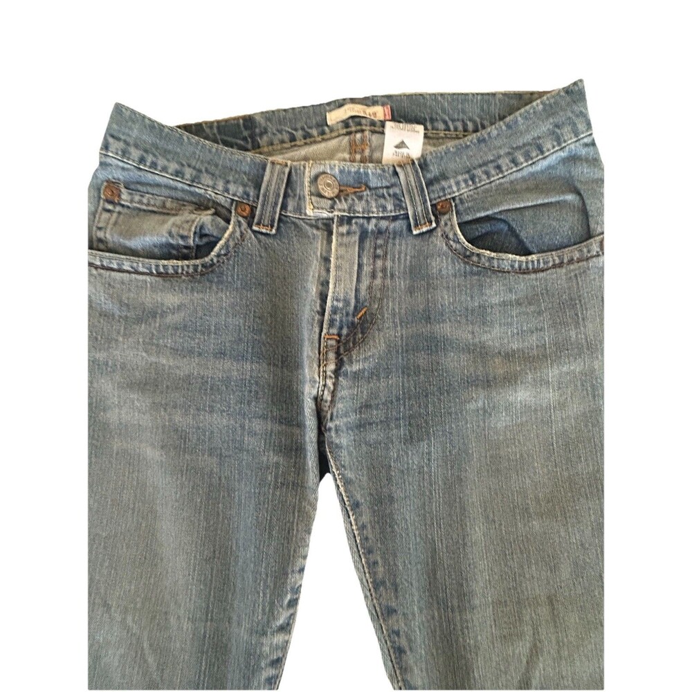 Levi’s 542 Low Flare Jeans Women’s SZ 8 Medium Light Wash Flap Pocket Stretch - Picture 6 of 9